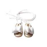 Puff Bow Sandals for Baby Girl - White.